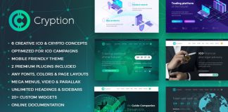 Cryption Theme WordPress ICO Cryptomonnaie Blockchain