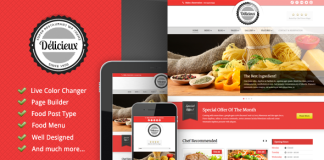 Delicieux Theme Wordpress pour restaurant