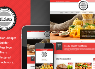 Delicieux Theme Wordpress pour restaurant