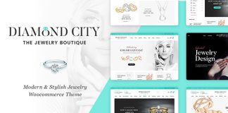 DiCi Theme WordPress pour boutique de bijoux
