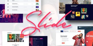 Diapositive Theme WordPress de musique