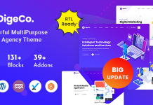 Digeco – Thème WordPress pour agence de startup Digeco Theme WordPress pour agence de startup