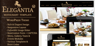 Elegantia theme WordPress pour restaurant et cafe