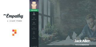 Empathie Un theme WordPress vCard