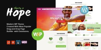 Espoir Theme WordPress a but non lucratif caritatif et