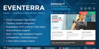 Eventerra Theme WordPress pour evenements et conferences