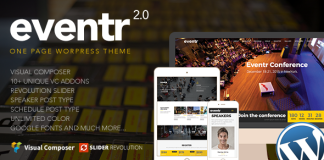 Eventr Theme WordPress devenement dune page