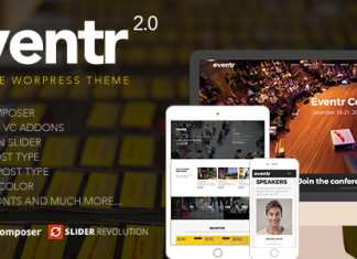 Eventr Theme WordPress devenement dune page