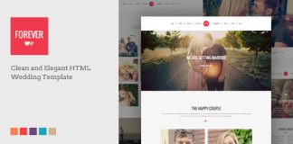 FOREVER Modele de site web de mariage HTML reactif