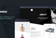 Flamingo Theme Portfolio pour WordPress pour Agence et Freelance