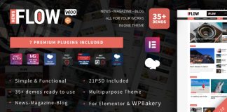 Flow News Theme WordPress de magazine et blog