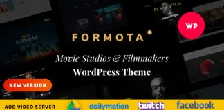 Formota Theme WordPress pour Studios de Cinema et Realisateurs