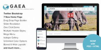 Gaea Theme WordPress environnemental
