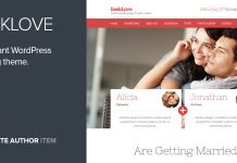 GeekLove Un theme de mariage WordPress reactif