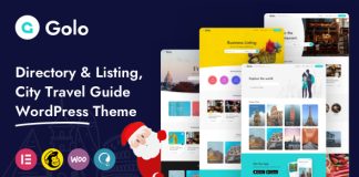 Golo Theme WordPress de repertoire et de listing de