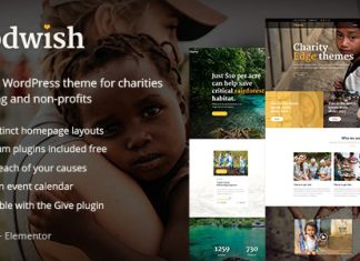 Goodwish Theme pour charite et organisations a but non