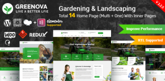 Greenova Theme WordPress de jardinage et damenagement paysager