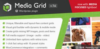 Grille media Portfolio responsive Wordpress