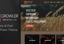 Growler – Thème WordPress pour brasserie Growler Theme WordPress pour brasserie
