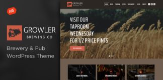 Growler Theme WordPress pour brasserie