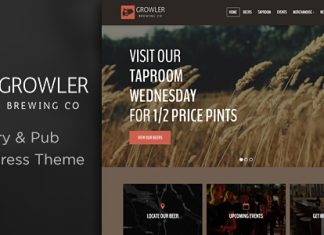 Growler Theme WordPress pour brasserie