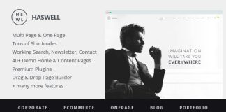 Haswell Theme WordPress Responsive Polyvalent pour une plusieurs