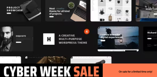 Heli Theme WordPress creatif minimaliste en noir et blanc