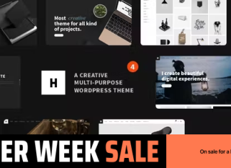 Heli Theme WordPress creatif minimaliste en noir et blanc