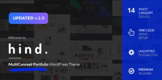 Hind Theme WordPress Portfolio Photographie a Concepts Multiples