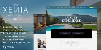 Hotel Xenia Theme WordPress pour Station Balneaire et Reservation