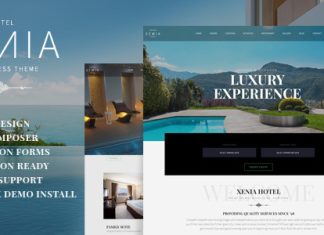 Hotel Xenia Theme WordPress pour Station Balneaire et Reservation