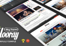 Hourra Theme WordPress de blog pour les ecrivains professionnels