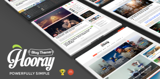 Hourra Theme WordPress de blog pour les ecrivains professionnels