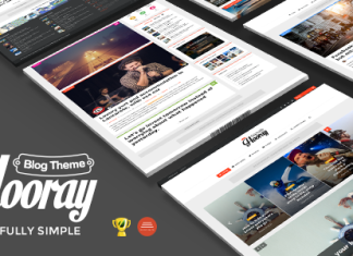 Hourra Theme WordPress de blog pour les ecrivains professionnels