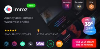 Imroz Theme dagence et de portfolio