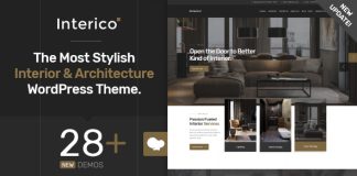 Interico Theme WordPress pour design dinterieur et architecture
