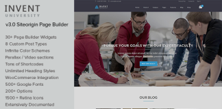 Invent Theme WordPress pour cours deducation universitaire