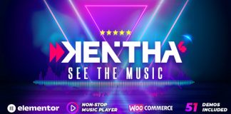 Kentha Theme WordPress de musique en continu avec Ajax