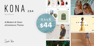 Kona Theme WordPress eCommerce Moderne et Propre