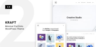 Kraft Theme WordPress de Portfolio Minimaliste