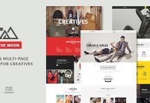 La Lune Theme polyvalent et creatif dune seule page