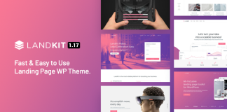 Landkit Theme de page de destination WordPress