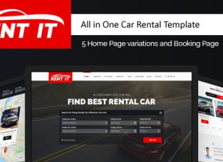 Location de vehicules theme WordPress de location de voitures
