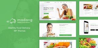 Madang Theme WordPress de livraison de nourriture saine et