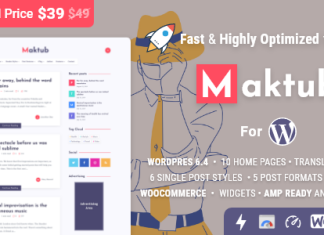 Maktub Blog minimal et leger pour WordPress