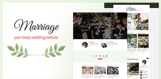Mariage Theme de mariage Wordpress responsive