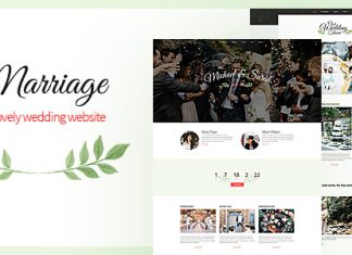 Mariage Theme de mariage Wordpress responsive