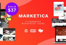 Marketica Theme WordPress WooCommerce pour eCommerce et Marketplace