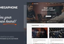 Megaphone – Thème de podcast WordPress Megaphone Theme de podcast WordPress