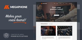 Megaphone Theme de podcast WordPress